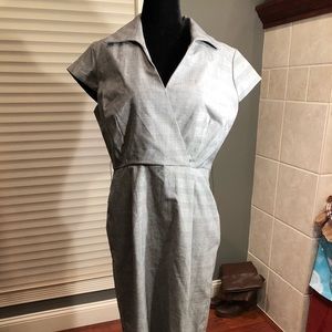 Herringbone plaid dress w pockets